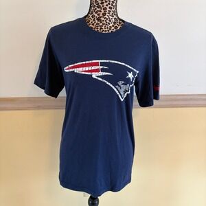 Nike Men's New England Patriots NFL Football T Shirt Navy Blue Size Small